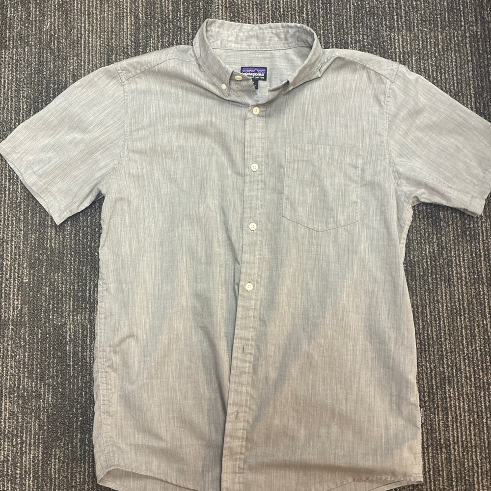 Patagonia Gray Casual Button-Down Shirt